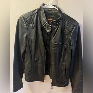 Danier black leather jacket